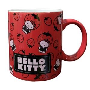 Hello Kitty Strawberry Kawaii Mug 16 OZ Red Japan Anime Cup Collectible Gift